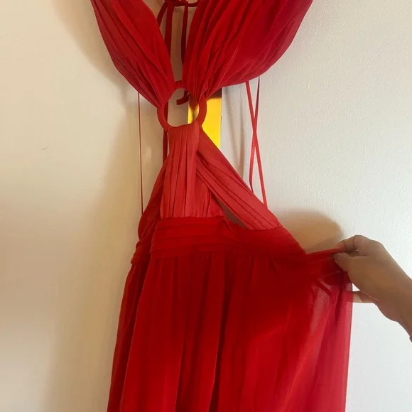 PatBO | Cut-Out  Maxi Dress - Candy Red - NWT - Small / Size 4 - Picture 8 of 10